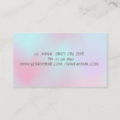 Stylish Lotus Flower Holographic 名刺 (裏面)