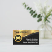 Stylish Luxurious Gold Curve Wave Driving 名刺 (スタンド正面)