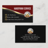 Stylish Luxurious Metallic Waves Home Repair 名刺 (正面/裏面)