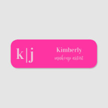 Stylish Makeup Artist Employee Name Badge