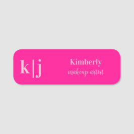 Stylish Makeup Artist Employee Name Badge 名札