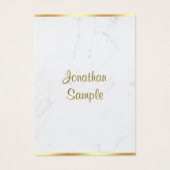 Stylish Marble Gold Typography Script Name Luxury (正面)