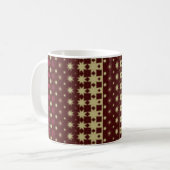 Stylish Maroon Geometric Coffee Mug コーヒーマグカップ (正面左)