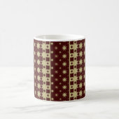 Stylish Maroon Geometric Coffee Mug コーヒーマグカップ (中央)