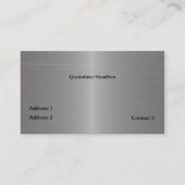 Stylish Metallic Look Brushed Aluminum 名刺 (裏面)