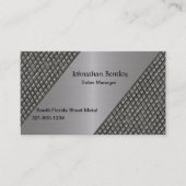 Stylish Metallic Look Brushed Aluminum 名刺 (正面)