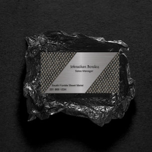 Stylish Metallic Look Brushed Aluminum 名刺