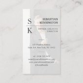 Stylish Minimal Modern Monogram Professional Photo 名刺 (裏面)