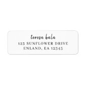 Stylish Minimal White Script Design ラベル (正面)