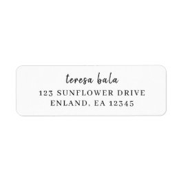 Stylish Minimal White Script Design ラベル