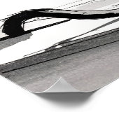 Stylish Minimalist Art Cat in the City Sunning  ポスター (角)