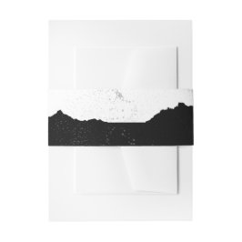 Stylish Minimalist Black & White Wedding 招待状ベリーバンド