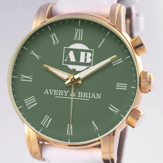  Stylish Minimalist Engraved Couple’s Name  腕時計