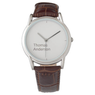 Stylish Minimalist Text Design on White 腕時計