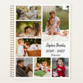 Stylish Modern 6 Photo Collage Appointment Book プランナー手帳 (正面)