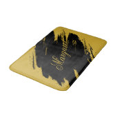 Stylish Modern Bath Mat with Your Custom Name Prin バスマット (アングル)