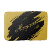 Stylish Modern Bath Mat with Your Custom Name Prin バスマット (正面)