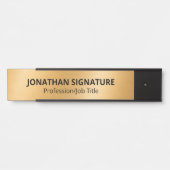 Stylish Modern Black Gold Glamorous Template Door  サインプレート (正面)