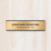 Stylish Modern Black Gold Glamorous Template Door  サインプレート (正面)