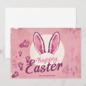 Stylish Modern Bunny ears Easter シーズンカード (正面/裏面)