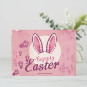 Stylish Modern Bunny ears Easter シーズンカード (スタンド正面)