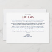 Stylish Modern Colorful Christmas Tree Photo  シーズンカード (裏面)