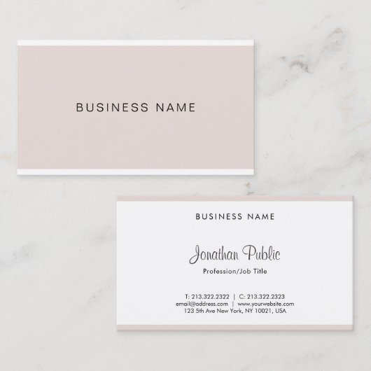 stylish Modern Companyしっかりした芸術的できれいな平野 名刺 (正面/裏面)