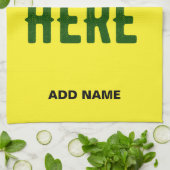 STYLISH MODERN CUSTOM BRIGHT YELLOW VERIFIED BRAND キッチンタオル (折り畳み)