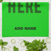 STYLISH MODERN CUSTOM LIME GREEN VERIFIED BRANDED キッチンタオル (折り畳み)