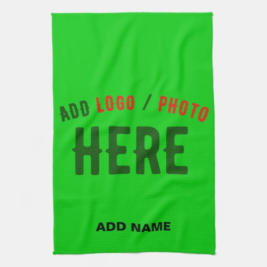 STYLISH MODERN CUSTOM LIME GREEN VERIFIED BRANDED キッチンタオル (縦)