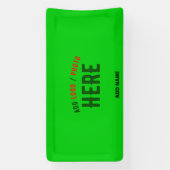 STYLISH MODERN CUSTOM LIME GREEN VERIFIED BRANDED 横断幕 (縦)