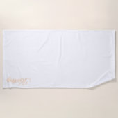 STYLISH MODERN CUSTOM NAME BRIDE BACHELOR PARTY  ビーチタオル (正面)