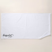 STYLISH MODERN CUSTOM NAME BRIDE BACHELOR PARTY  ビーチタオル (正面)