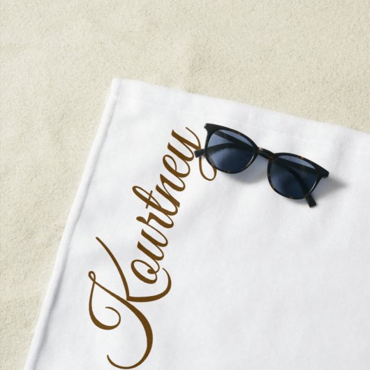 STYLISH MODERN CUSTOM NAME BRIDE BACHELOR PARTY  ビーチタオル (インサイチュ)