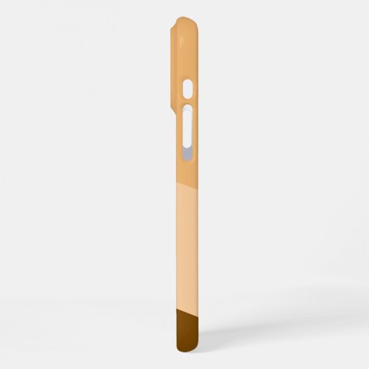 STYLISH MODERN CUSTOM NAME BROWN BEIGE STRIPS  iPhoneケース (左側面)