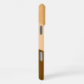 STYLISH MODERN CUSTOM NAME BROWN BEIGE STRIPS  iPhoneケース (右側面)