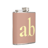  STYLISH MODERN CUSTOM NAME DUSKY ROSE WEDDING フラスク (右)