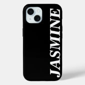 STYLISH MODERN CUSTOM NAME SOLID BLACK COLOUR Case-Mate iPhoneケース (裏面)