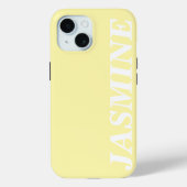 STYLISH MODERN CUSTOM NAME SOLID CREAM COLOUR Case-Mate iPhoneケース (裏面)