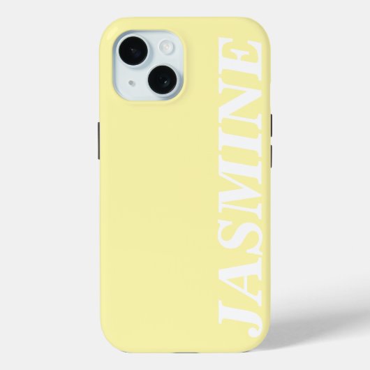 STYLISH MODERN CUSTOM NAME SOLID CREAM COLOUR Case-Mate iPhoneケース (裏面)