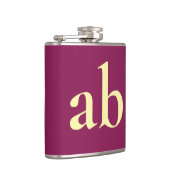  STYLISH MODERN CUSTOM NAME WINE BEIGE  WEDDING フラスク (右)