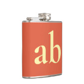  STYLISH MODERN CUSTOM NAME YELLOW ORANGE WEDDING フラスク (右)