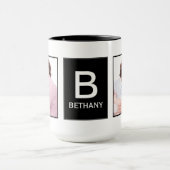 Stylish Modern Custom Photo Personalised マグカップ (中央)