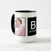 Stylish Modern Custom Photo Personalised マグカップ (正面左)