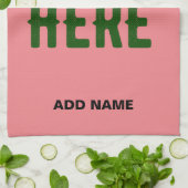 STYLISH MODERN CUSTOM SALMON PINK VERIFIED BRANDED キッチンタオル (折り畳み)