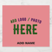 STYLISH MODERN CUSTOM SALMON PINK VERIFIED BRANDED リキュールボトルラベル (シングルラベル)