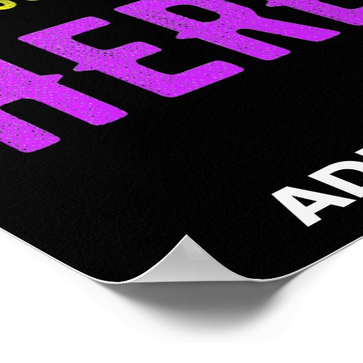 STYLISH MODERN CUSTOMIZABLE BLACK VERIFIED BRANDED ポスター (角)