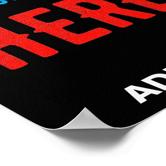 STYLISH MODERN CUSTOMIZABLE BLACK VERIFIED BRANDED ポスター (角)