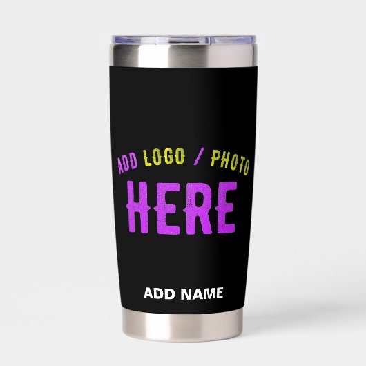 STYLISH MODERN CUSTOMIZABLE BLACK VERIFIED BRANDED 保温保冷タンブラー (正面)