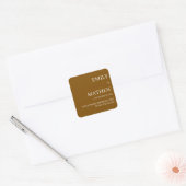 STYLISH MODERN CUSTOMIZED ELEGANT CLASSIC WEDDING  スクエアシール (封筒)